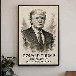 Trump 47th President Patriotic Photography Realism Poster