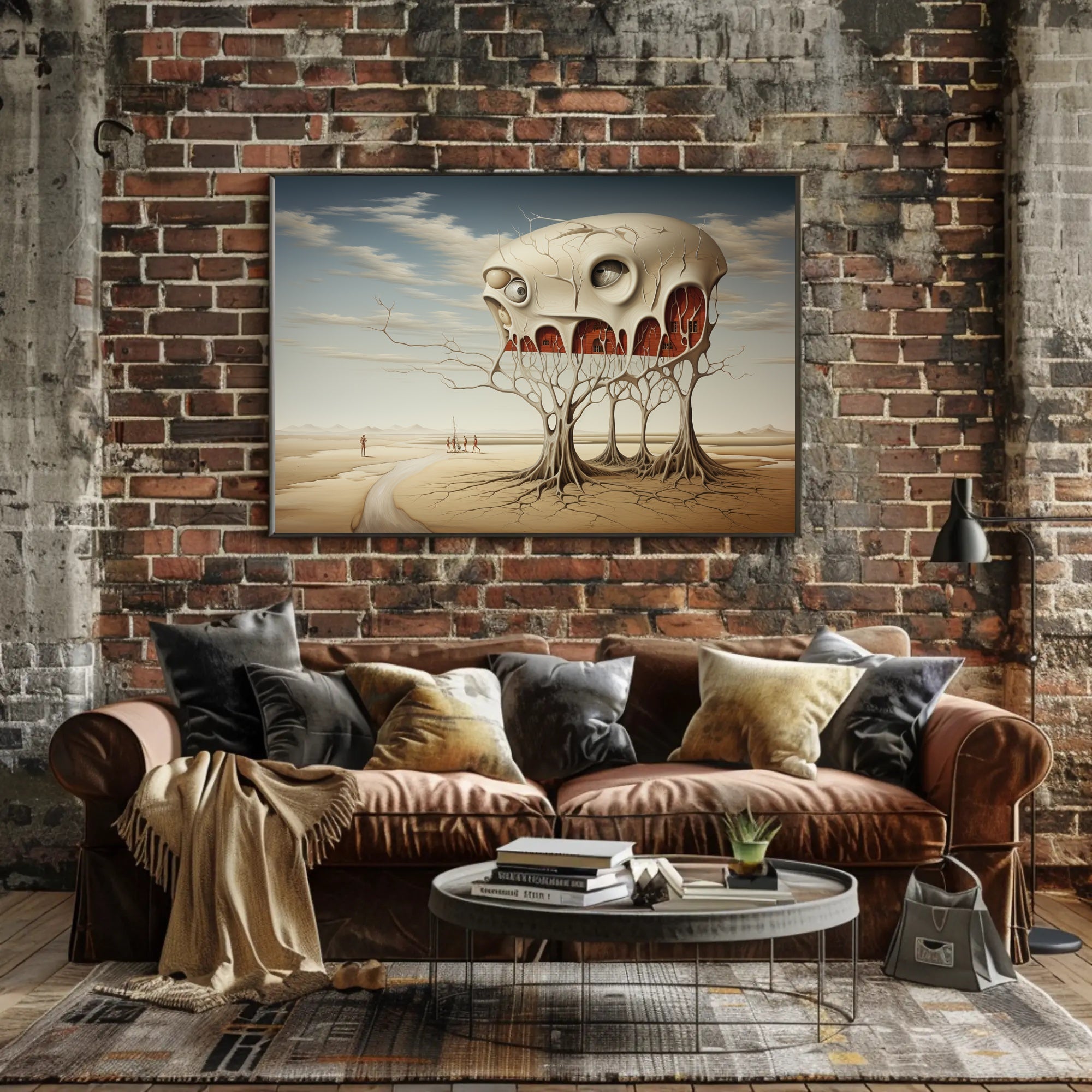 Imaginative Landscape Surreal Organic Architecture Artistic Poster