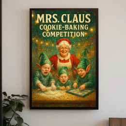 Mrs. Claus Cookie-Baking Competition Poster