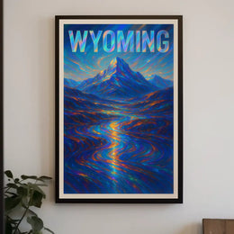 Wyoming A Vibrant Landscape Poster