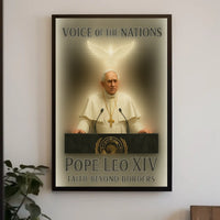 Pope Leo Xiv Faith Beyond Borders Poster
