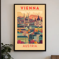 Vienna Skyline Artistic Travel Poster