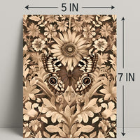 Butterfly and Floral Vintage Artwork Artistic Poster