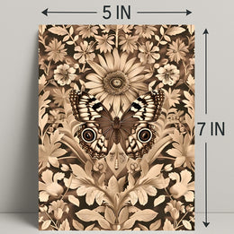 Butterfly and Floral Vintage Artwork Artistic Poster