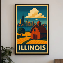 Illinois Landscape Poster
