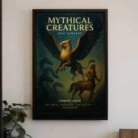 Mythical Creatures Epic Fantasy Poster