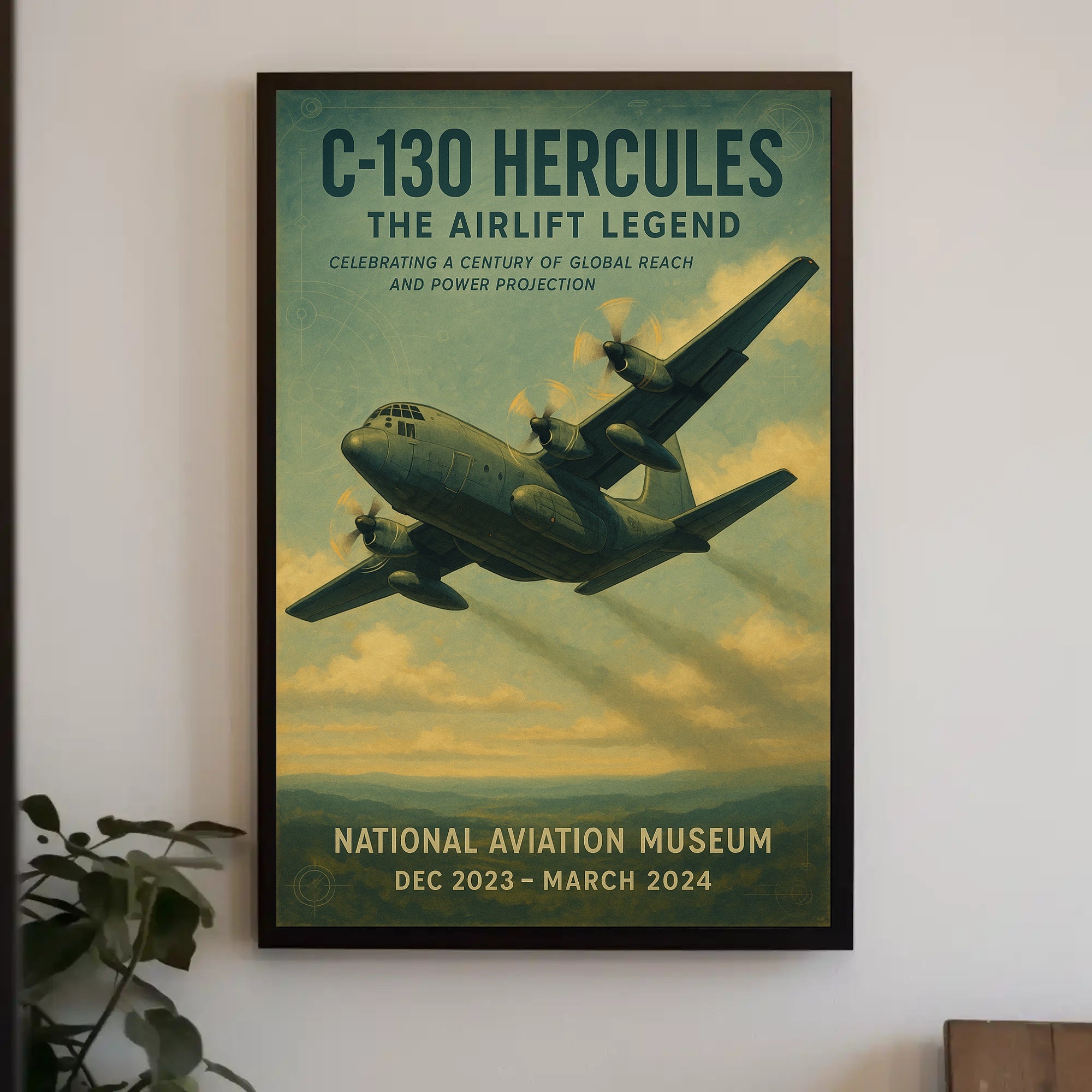 C-130 Hercules Airlift Legend Poster PosterGoat