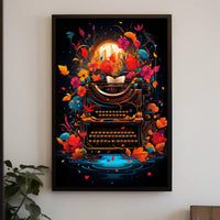 Floral Symphony of Creativity Poster