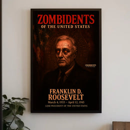 Franklin D. Roosevelt 32nd President of the United States Zombidents Poster Series