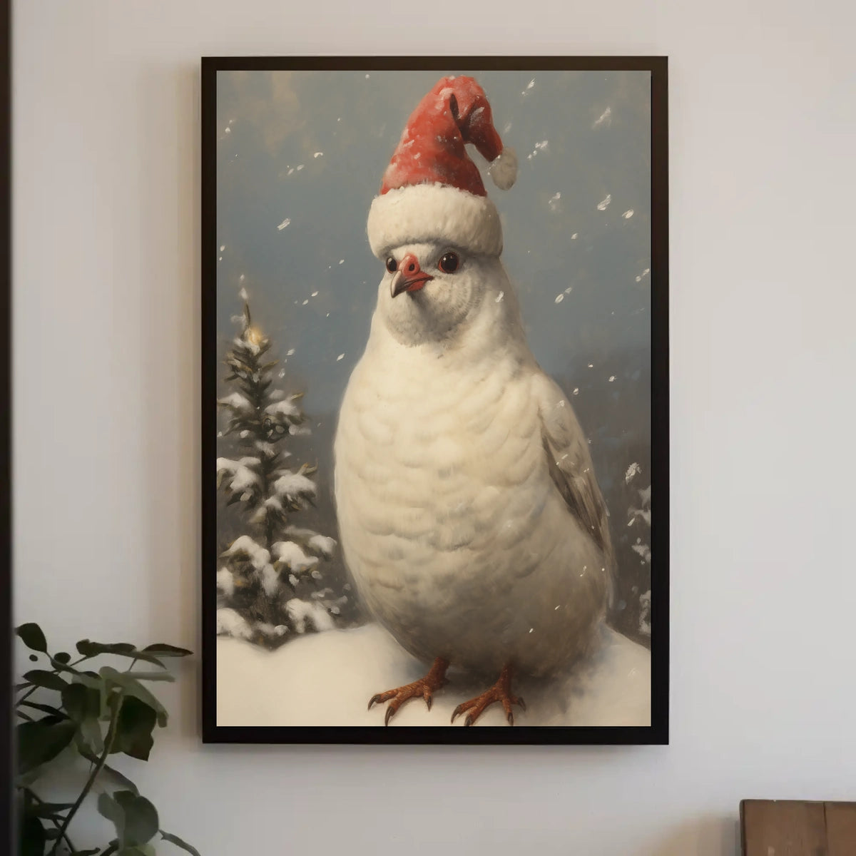 Festive Bird In Winter Wonderland Poster