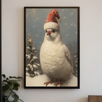 Festive Bird In Winter Wonderland Poster