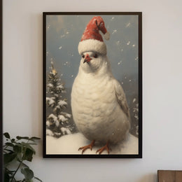 Festive Bird In Winter Wonderland Poster
