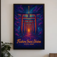 Fushimi Inari Shrine: Enchanted Pathway Fantasy Poster