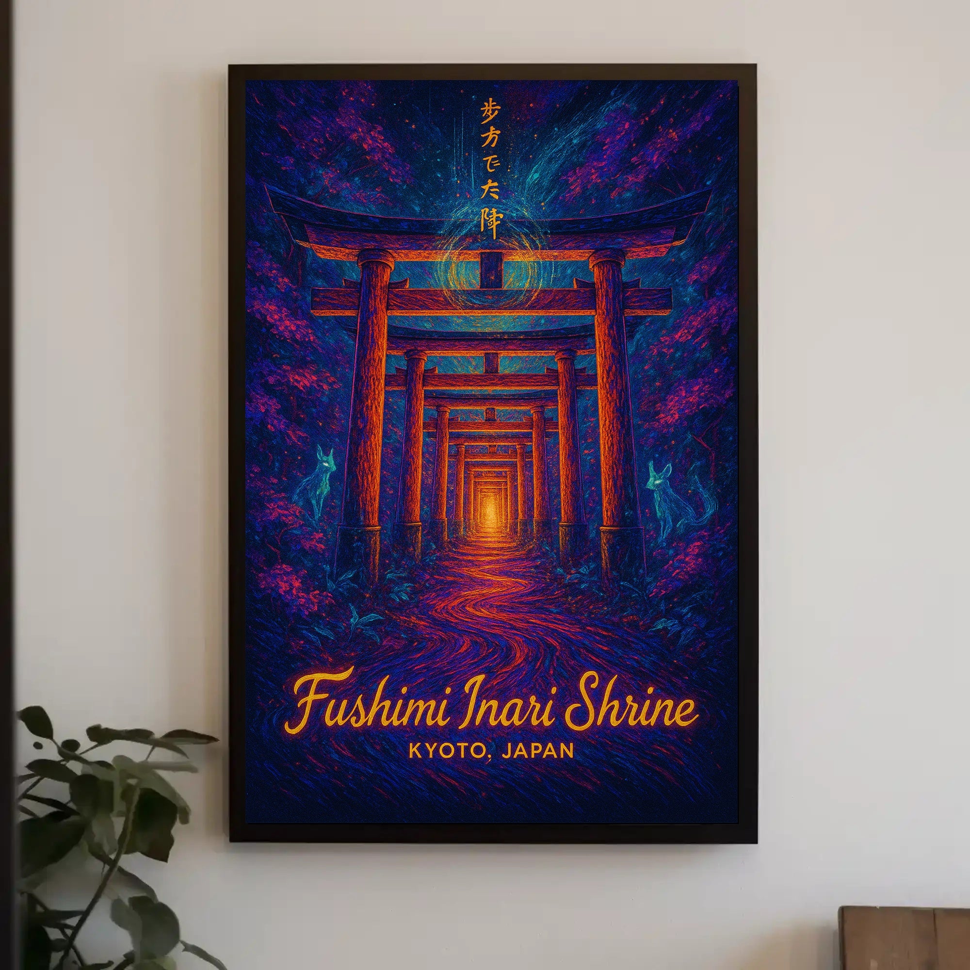 Fushimi Inari Shrine: Enchanted Pathway Fantasy Poster