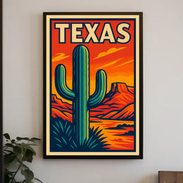 Texas Desert Landscape Poster