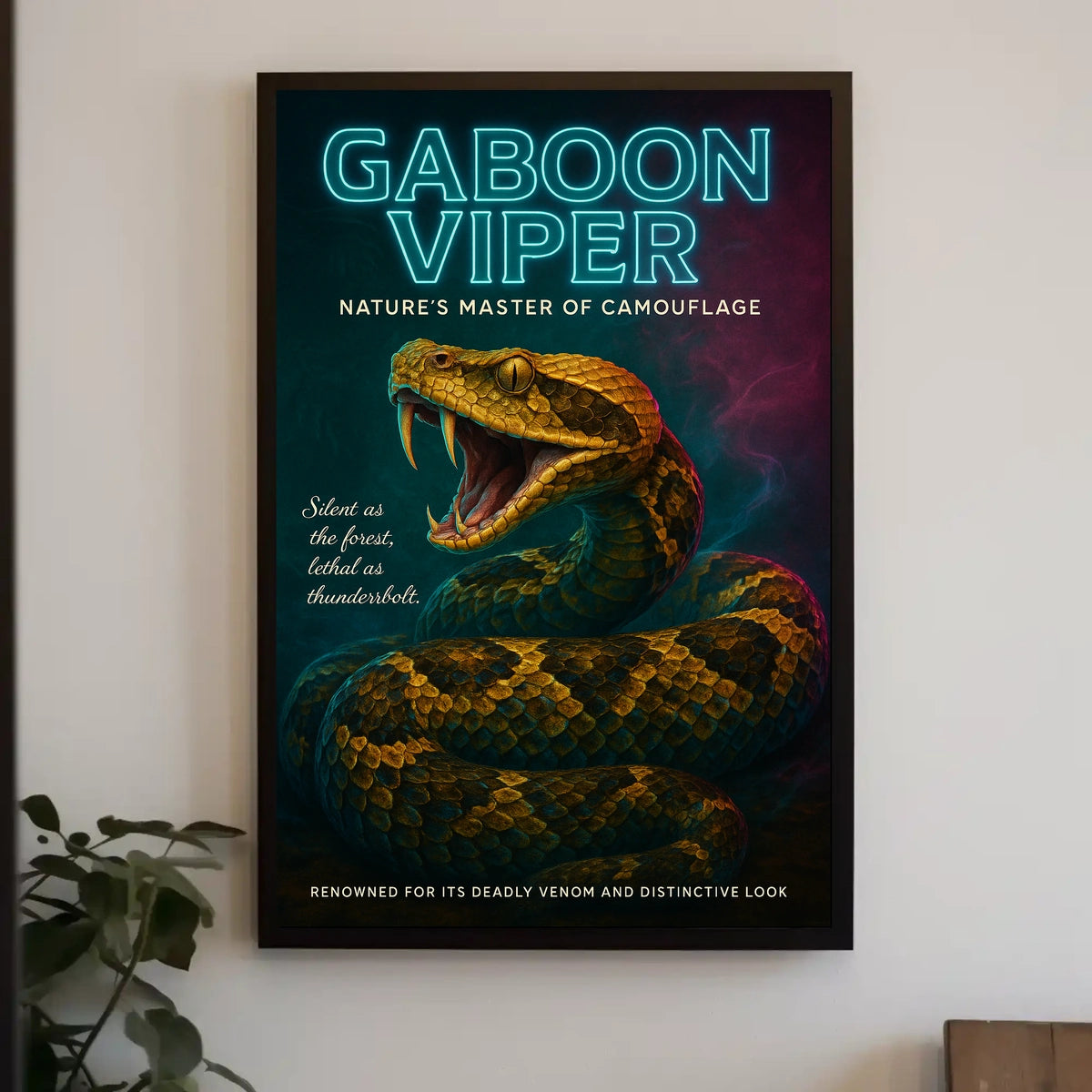 Gaboon Viper Natures Master of Camouflage Poster