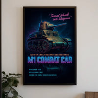 M1 Combat Car Icon Of Early Mechanized Poster