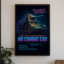 M1 Combat Car Icon Of Early Mechanized Poster