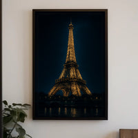 Eiffel Tower Nightscape: Captivating Urban or Cityscape Poster