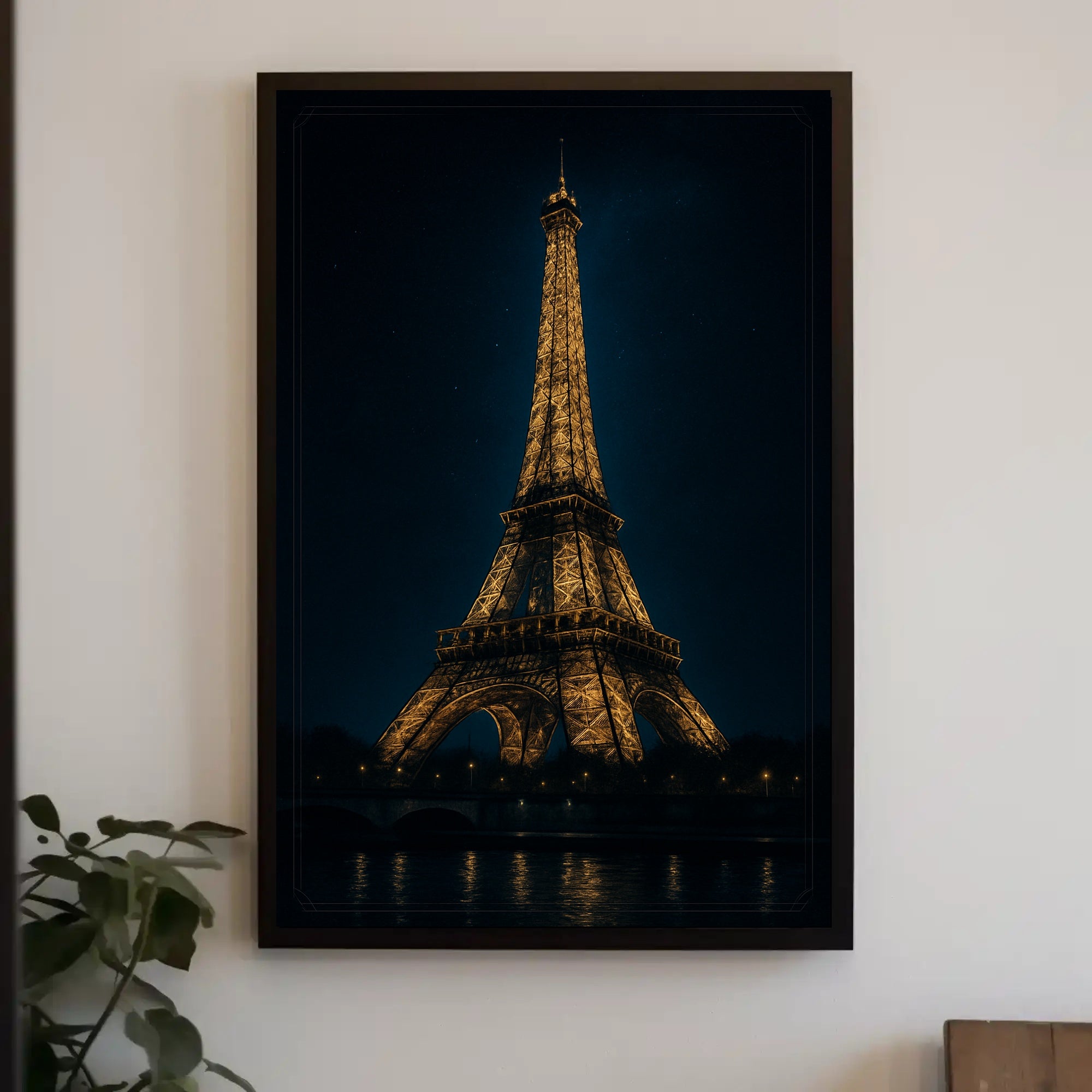 Eiffel Tower Nightscape: Captivating Urban or Cityscape Poster