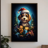 Festive Puppy Christmas Poster: Holiday Cheer Edition