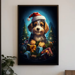 Festive Puppy Christmas Poster: Holiday Cheer Edition
