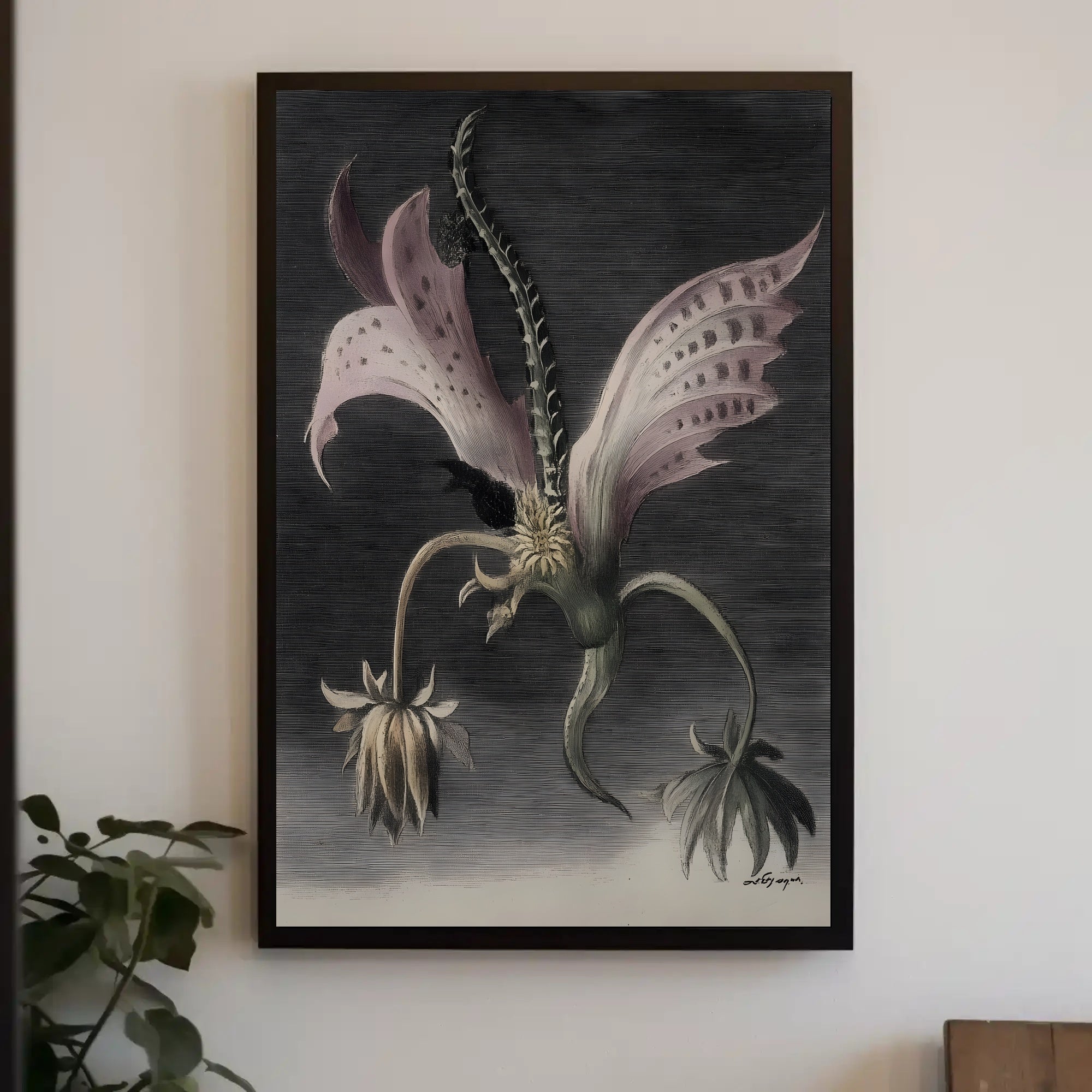 Ethereal Alien Flora Abstract Art Poster PosterGoat