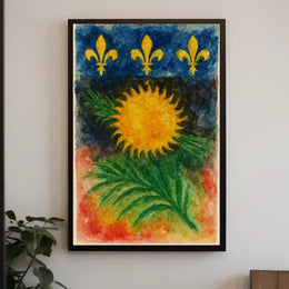 Sun Fleur De Lis Heritage Poster