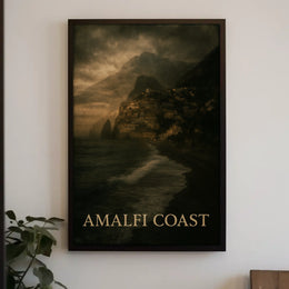 Amalfi Coast Poster Wall Art 18x24 Cliffside Mediterranean