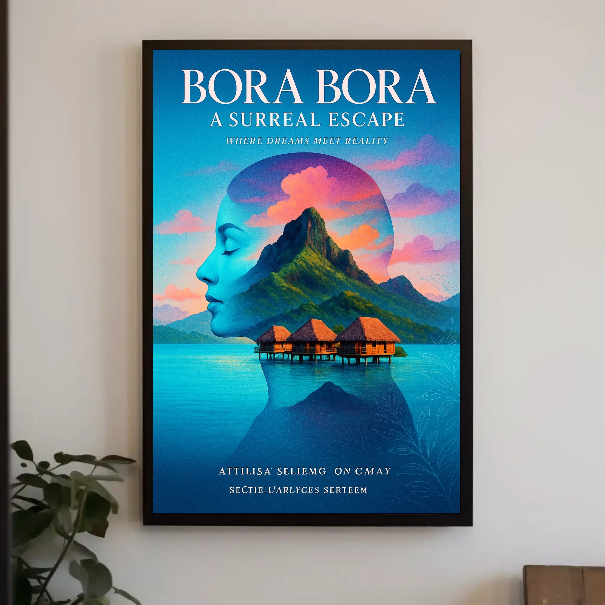 Bora Bora  A Surreal Escape Poster PosterGoat