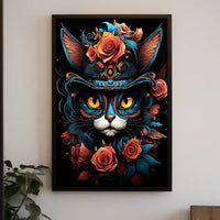 Whimsical Cat Art in Fantasy or Mythology Poster
