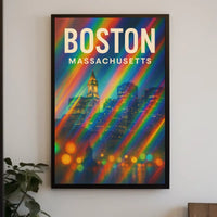 Boston Scenic Wanderlust Minimalist Poster