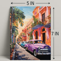 Vintage Havana Street Scene Vintage Poster