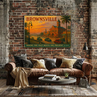 Brownsville Travel Poster Art Print