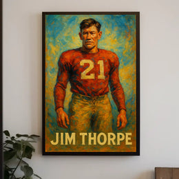 Jim Thorpe Iconic Athlete Poster