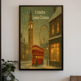 A Timeless London Christmas Poster