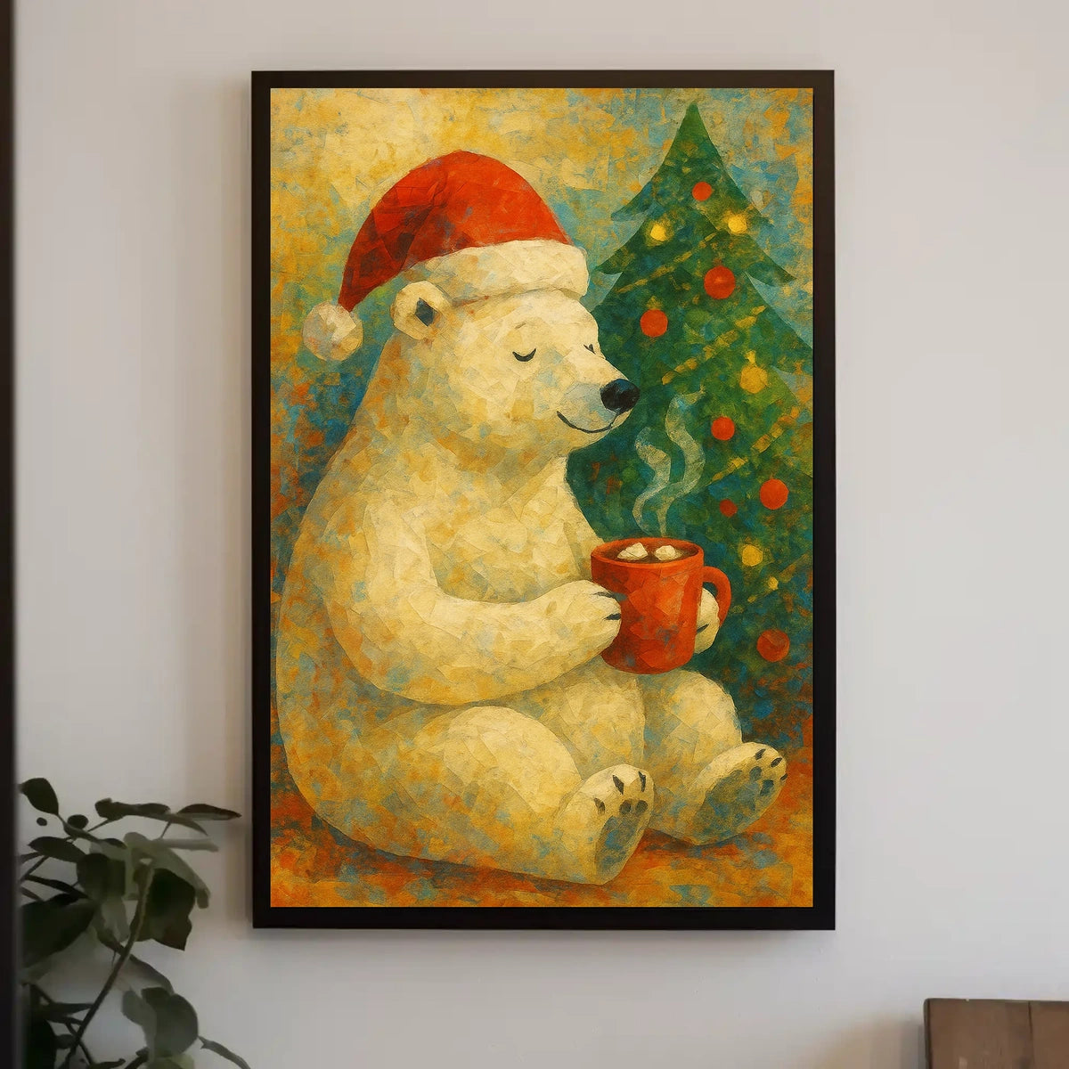 Cozy Christmas Bear Poster