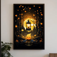 Enchanted Autumn Lantern Poster