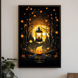 Enchanted Autumn Lantern Poster