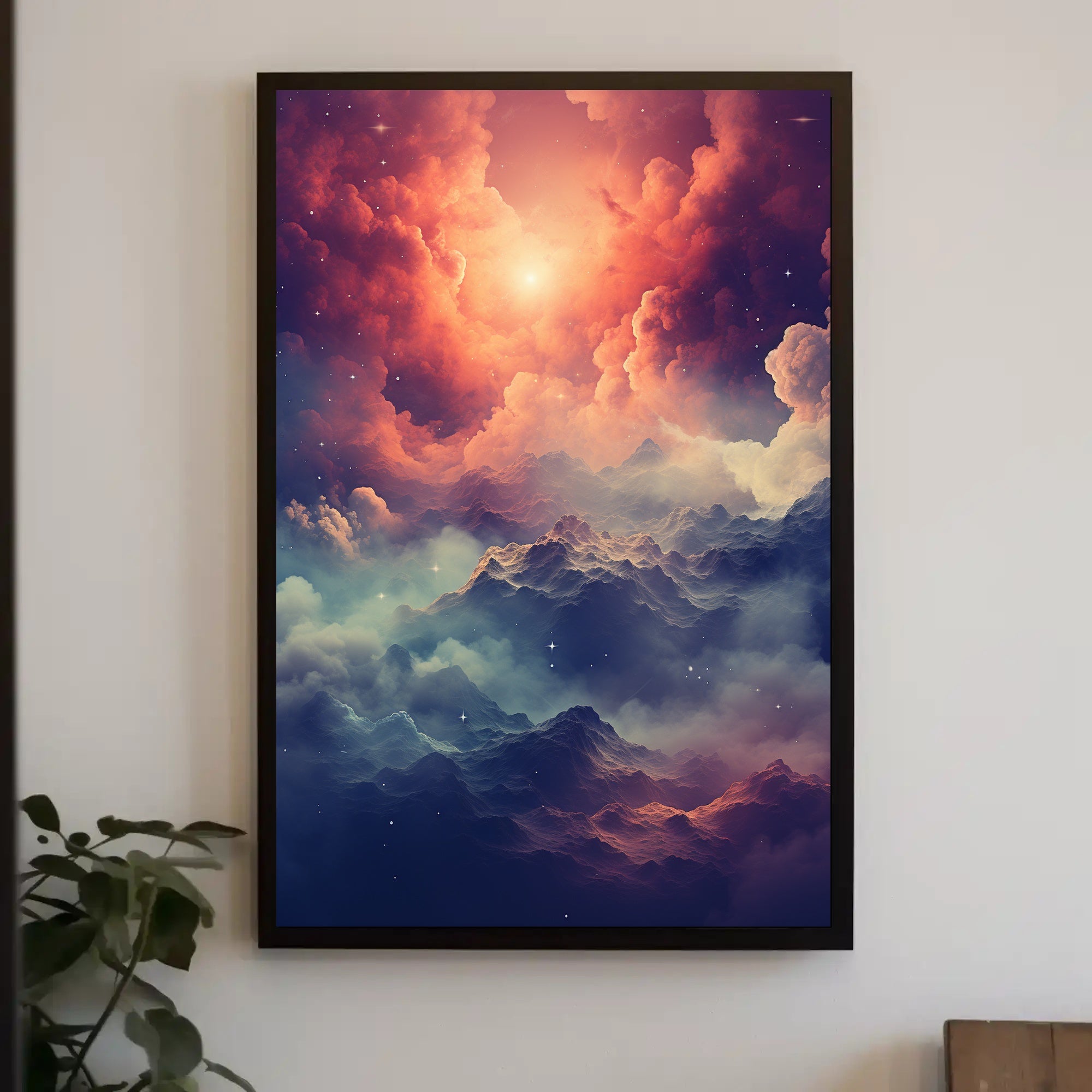 Celestial Mountainscape Poster