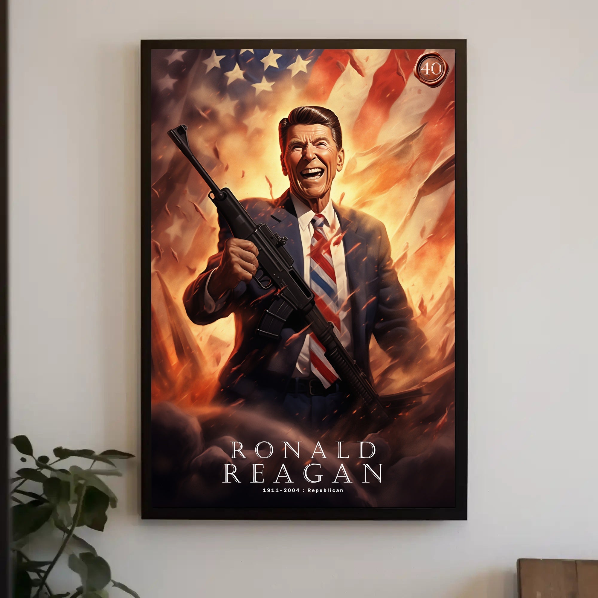 Ronald Reagan: A Patriotic Tribute Poster
