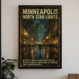 Minneapolis North Star Lights Poster