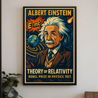 Albert Einstein Minimalist Relativity Poster
