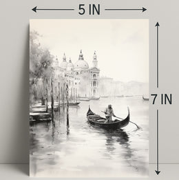 Gondola On A Venetian Canal Poster