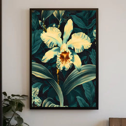 Enchanting Orchid Illustration William Morris Art Poster
