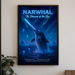 Narwhal The Unicorn Of The Sea Poster