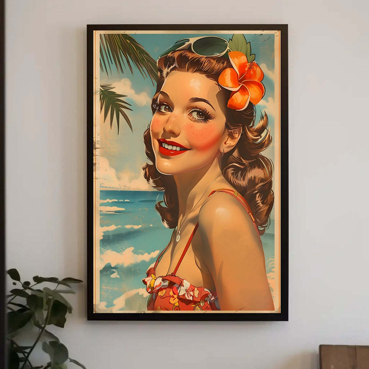 Vintage Beach Beauty Poster