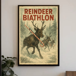 Reindeer Biathlon Poster