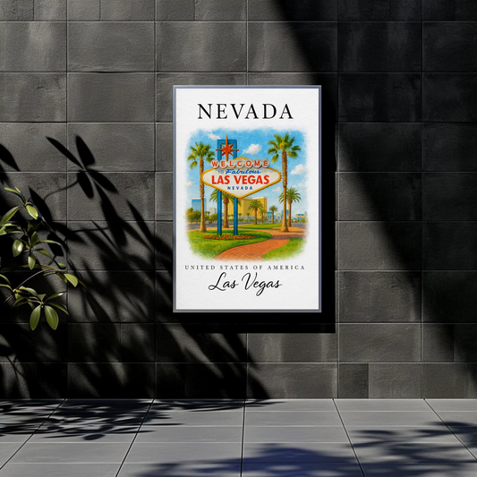Nevada, Las Vegas Signature Series Vintage Travel Poster