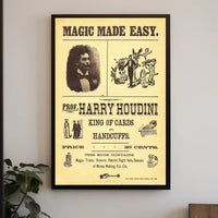 Harry Houdini Vintage Magic Cultural or Heritage Poster